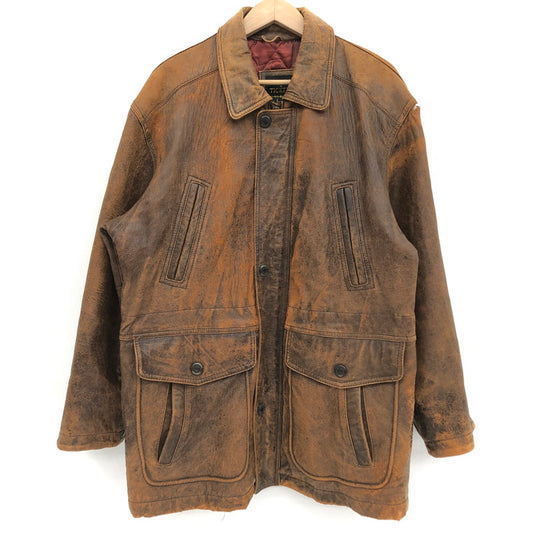 【ジャンク品】【メンズ】 RESERVATIONS・TICKETS リザベーションズ チケッツ 73405 ラムレザージャケット フライトジャケット 羊皮 韓国製 アウター 古着 ヴィンテージ系 145-251017-rs-10-fur サイズ：M カラー：ブラウン系 万代Net店