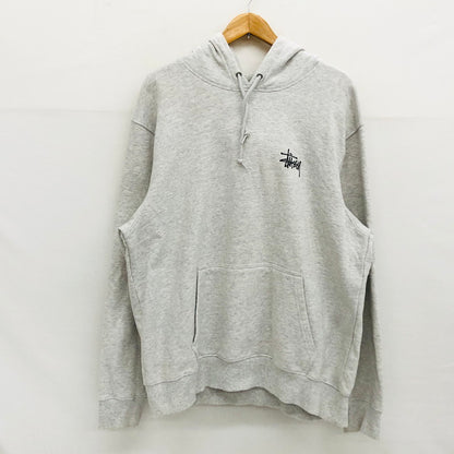 【中古品】【メンズ】 STUSSY ステューシー ロゴプリントフーディ パーカー スウェット 長袖 トップス 142-250227-hn-02-fur サイズ：XL カラー：グレー系 万代Net店