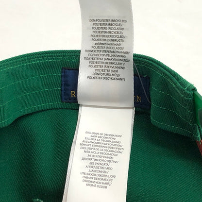 【中古美品】【メンズ/レディース】 POLO RALPH LAUREN ポロ・ラルフローレン Embroidered Flat Cap エンブロイダード ベースボール キャップ 帽子 185-260609-rs-04-fur サイズ：ONE SIZE(58cm) カラー：グリーン 万代Net店