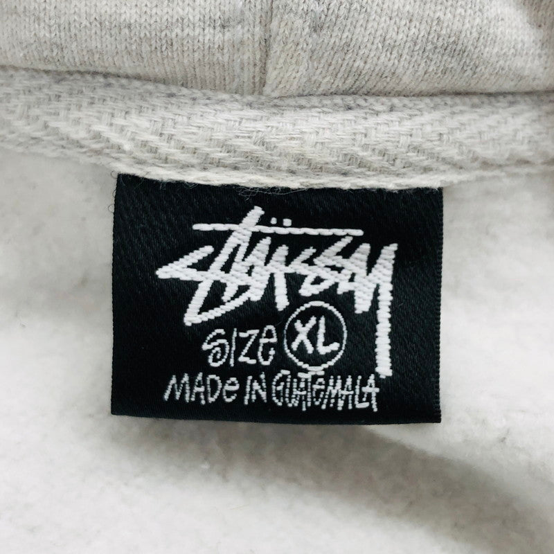 【中古品】【メンズ】 STUSSY ステューシー ロゴプリントフーディ パーカー スウェット 長袖 トップス 142-250227-hn-02-fur サイズ：XL カラー：グレー系 万代Net店