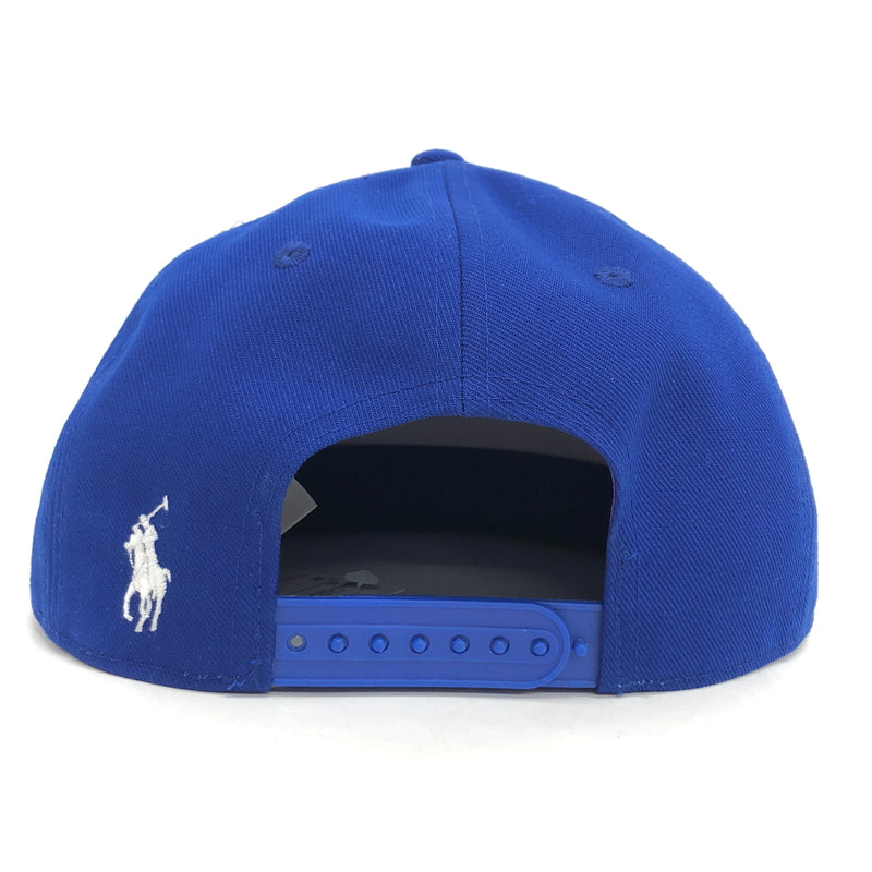 【中古美品】【メンズ/レディース】 POLO RALPH LAUREN ポロ・ラルフローレン Embroidered Flat Cap エンブロイダード ベースボール キャップ 帽子 185-260609-rs-05-fur サイズ：ONE SIZE(58cm) カラー：ブルー 万代Net店
