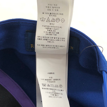 【中古美品】【メンズ/レディース】 POLO RALPH LAUREN ポロ・ラルフローレン Embroidered Flat Cap エンブロイダード ベースボール キャップ 帽子 185-260609-rs-05-fur サイズ：ONE SIZE(58cm) カラー：ブルー 万代Net店