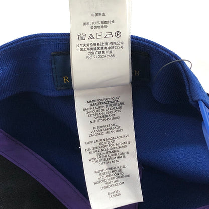 【中古美品】【メンズ/レディース】 POLO RALPH LAUREN ポロ・ラルフローレン Embroidered Flat Cap エンブロイダード ベースボール キャップ 帽子 185-260609-rs-05-fur サイズ：ONE SIZE(58cm) カラー：ブルー 万代Net店