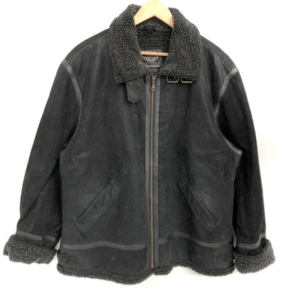 【現状渡し品】【メンズ】 ARIZONA アリゾナ MOUTON JACKET ムートンジャケット アウター 古着 ヴィンテージ 146-260609-rs-06-fur サイズ：56 カラー：ブラック 万代Net店