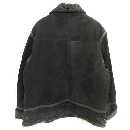 【現状渡し品】【メンズ】 ARIZONA アリゾナ MOUTON JACKET ムートンジャケット アウター 古着 ヴィンテージ 146-260609-rs-06-fur サイズ：56 カラー：ブラック 万代Net店