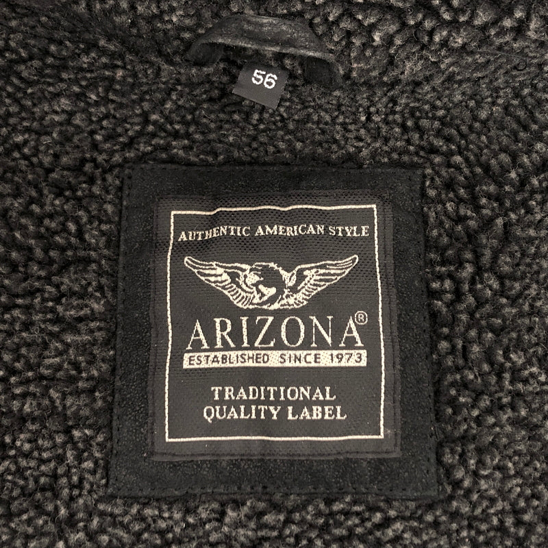 【現状渡し品】【メンズ】 ARIZONA アリゾナ MOUTON JACKET ムートンジャケット アウター 古着 ヴィンテージ 146-260609-rs-06-fur サイズ：56 カラー：ブラック 万代Net店