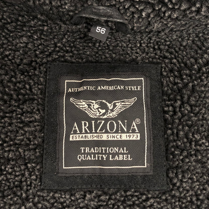 【現状渡し品】【メンズ】 ARIZONA アリゾナ MOUTON JACKET ムートンジャケット アウター 古着 ヴィンテージ 146-260609-rs-06-fur サイズ：56 カラー：ブラック 万代Net店
