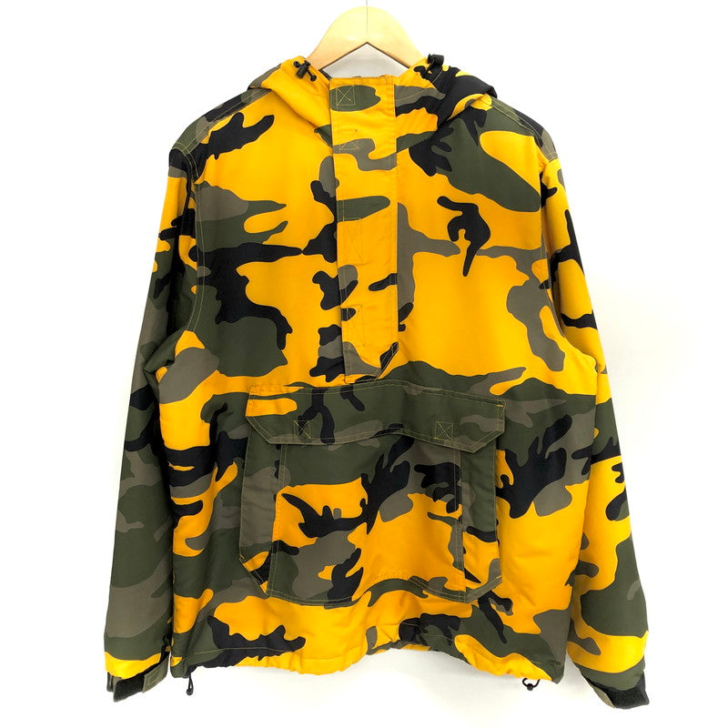 【中古品】【メンズ】 Supreme シュプリーム Hooded Logo Half Zip Pullover フーデッド ロゴ ハーフジップ プルオーバー 中綿 ジャケット 迷彩 アウター 149-251226-rs-02-fur サイズ：M カラー：イエロー系・カモフラージュ 万代Net店