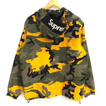 【中古品】【メンズ】 Supreme シュプリーム Hooded Logo Half Zip Pullover フーデッド ロゴ ハーフジップ プルオーバー 中綿 ジャケット 迷彩 アウター 149-251226-rs-02-fur サイズ：M カラー：イエロー系・カモフラージュ 万代Net店