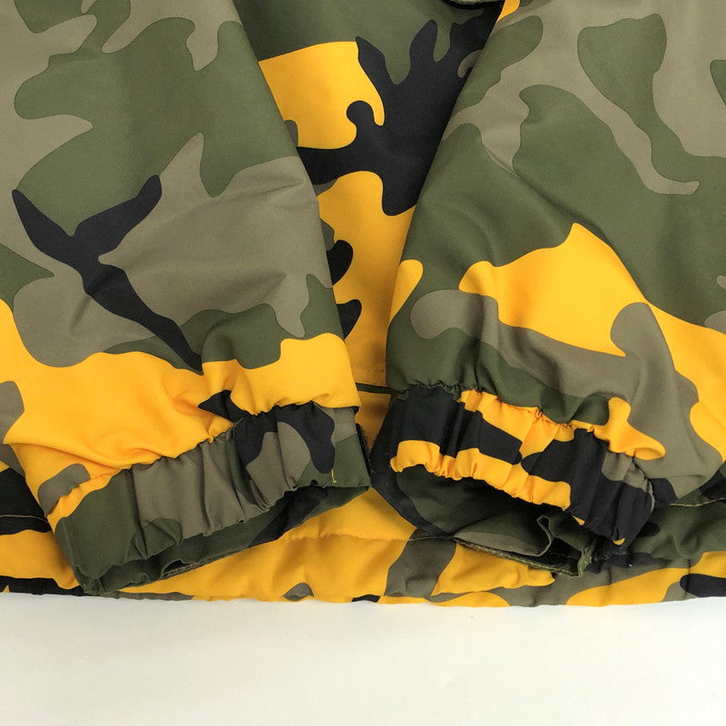 【中古品】【メンズ】 Supreme シュプリーム Hooded Logo Half Zip Pullover フーデッド ロゴ ハーフジップ プルオーバー 中綿 ジャケット 迷彩 アウター 149-251226-rs-02-fur サイズ：M カラー：イエロー系・カモフラージュ 万代Net店