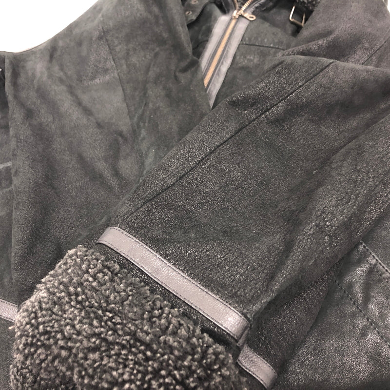 【現状渡し品】【メンズ】 ARIZONA アリゾナ MOUTON JACKET ムートンジャケット アウター 古着 ヴィンテージ 146-260609-rs-06-fur サイズ：56 カラー：ブラック 万代Net店