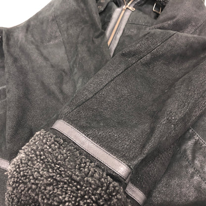 【現状渡し品】【メンズ】 ARIZONA アリゾナ MOUTON JACKET ムートンジャケット アウター 古着 ヴィンテージ 146-260609-rs-06-fur サイズ：56 カラー：ブラック 万代Net店