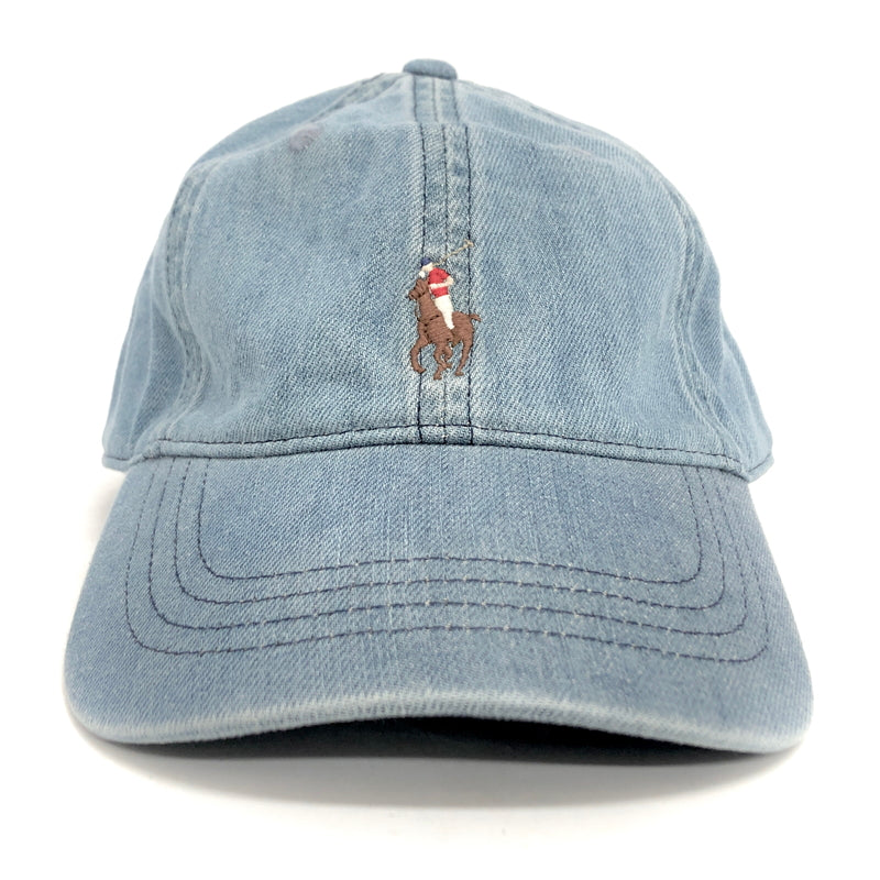 【中古品】【メンズ/レディース】 POLO RALPH LAUREN ポロ・ラルフローレン PONY EMBROIDERY CAP キャップ 帽子 185-260609-rs-07-fur サイズ：ONE SIZE(59cm) カラー：ライトインディゴ 万代Net店