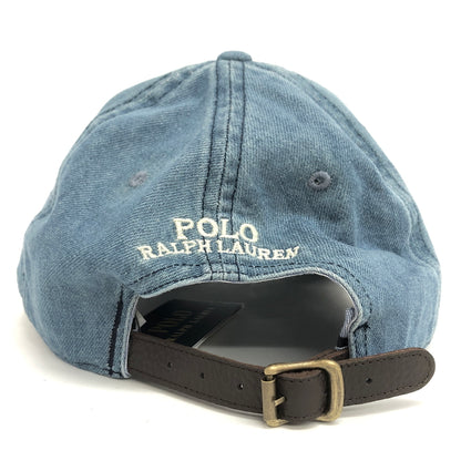 【中古品】【メンズ/レディース】 POLO RALPH LAUREN ポロ・ラルフローレン PONY EMBROIDERY CAP キャップ 帽子 185-260609-rs-07-fur サイズ：ONE SIZE(59cm) カラー：ライトインディゴ 万代Net店