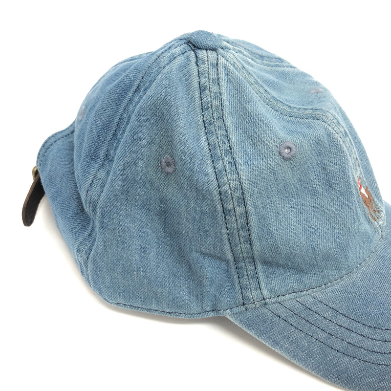 【中古品】【メンズ/レディース】 POLO RALPH LAUREN ポロ・ラルフローレン PONY EMBROIDERY CAP キャップ 帽子 185-260609-rs-07-fur サイズ：ONE SIZE(59cm) カラー：ライトインディゴ 万代Net店
