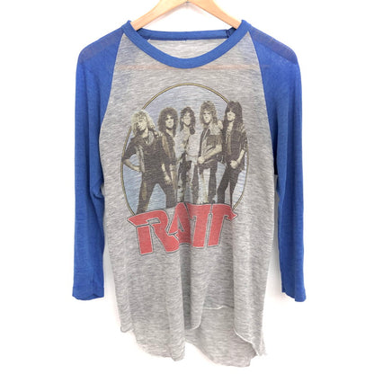 【ジャンク品】【メンズ】 RATT ラグランTEE ロンT 七分袖 Tシャツ 長袖 トップス 古着 ヴィンテージ系 145-251007-rs-02-fur サイズ：表記なし カラー：ブルー/グレー 万代Net店
