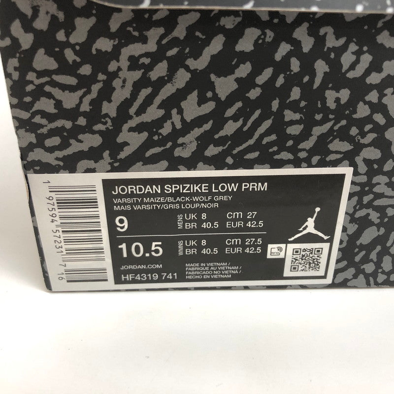 【中古品】【メンズ】 NIKE ナイキ JORDAN SPIZIKE LOW PRM "VARSITY MAIZE" HF4319-741 ジョーダン スパイジーク ロー バーシティメイズ スニーカー シューズ 靴 160-250228-rs-01-fur サイズ：27.0cm US 9 カラー：イエロー/ブラック/グレー 万代Net店