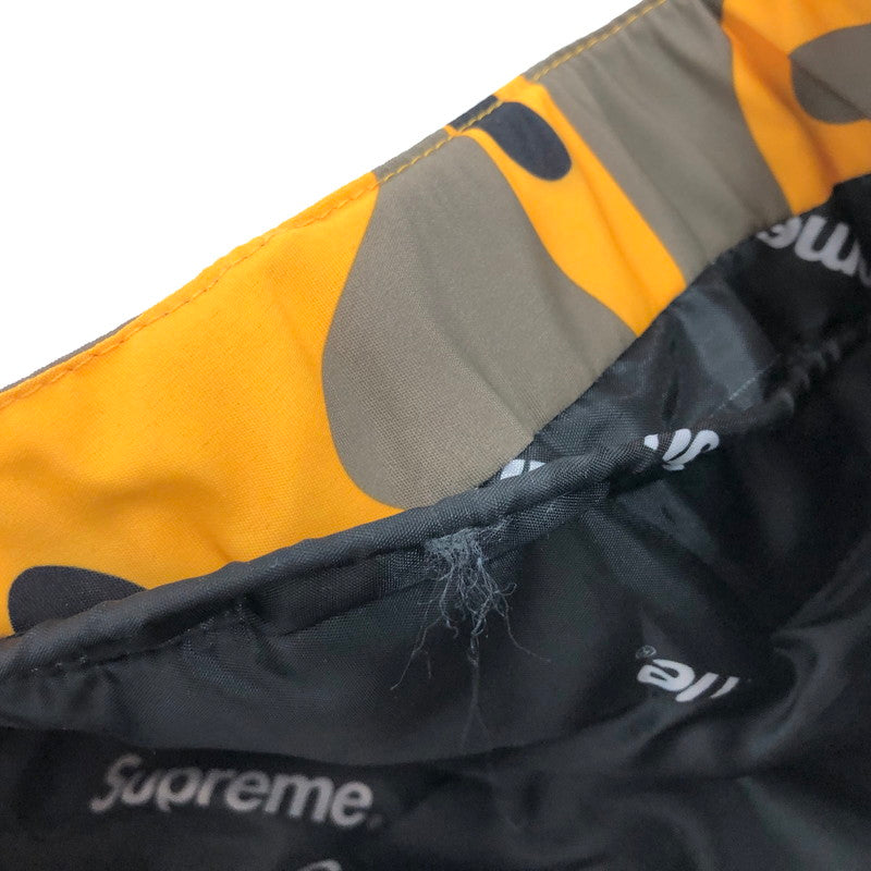 【中古品】【メンズ】 Supreme シュプリーム Hooded Logo Half Zip Pullover フーデッド ロゴ ハーフジップ プルオーバー 中綿 ジャケット 迷彩 アウター 149-251226-rs-02-fur サイズ：M カラー：イエロー系・カモフラージュ 万代Net店