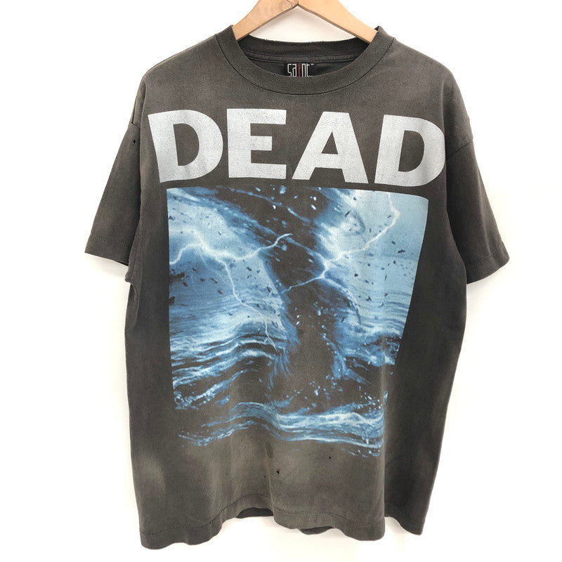 【現状渡し品】【メンズ】 SAINT MICHAEL セントマイケル DEAD SS TEE SM-YS8-0000-004 Tシャツ 半袖 トップス ダメージ加工 140-251007-rs-03-fur サイズ：M カラー：チャコール系 万代Net店