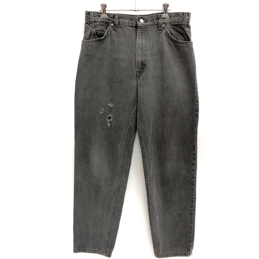 【中古品】【メンズ】 LEVI'S リーバイス 550 BLACK DENIM PANTS ブラックデニムパンツ 刻印522 USA製 Gパン ジーンズボトムス 157-260609-rs-08-fur サイズ：W34 L32 カラー：ブラックデニム 万代Net店