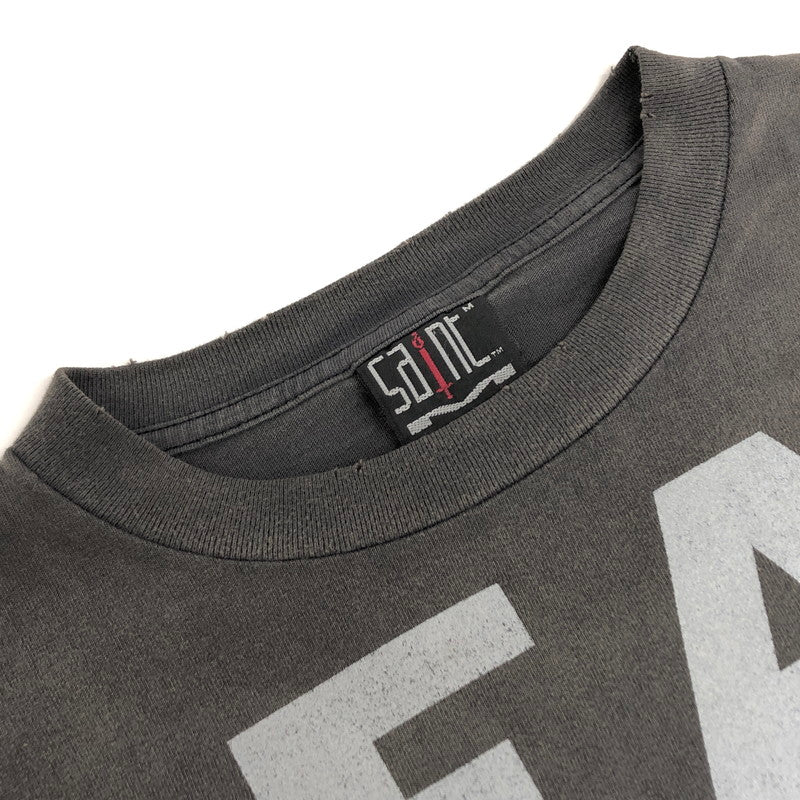 【現状渡し品】【メンズ】 SAINT MICHAEL セントマイケル DEAD SS TEE SM-YS8-0000-004 Tシャツ 半袖 トップス ダメージ加工 140-251007-rs-03-fur サイズ：M カラー：チャコール系 万代Net店