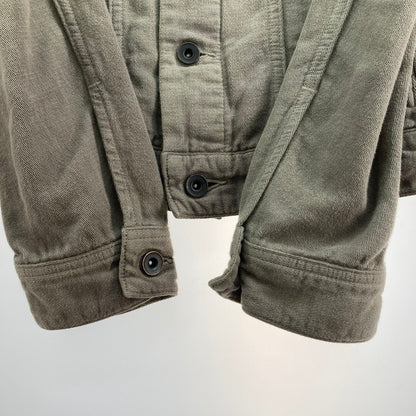 【中古品】【メンズ】 Wizzard ウィザード L/S JKT デニムジャケット 140-260308-WA-04-iwa サイズ：2 カラー：ベージュ系 万代Net店