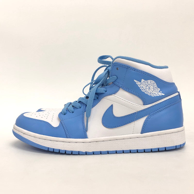 【中古品】【メンズ】 NIKE ナイキ AIR JORDAN 1 RETRO MID 554724-106 エアジョーダン1 レトロ ミッド スニーカー シューズ 靴 160-260402-hn-03-fur サイズ：28.5cm US10.5 カラー：ホワイト/ユニバーシティブルー 万代Net店