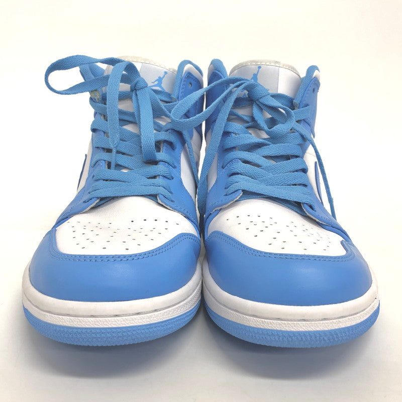 【中古品】【メンズ】 NIKE ナイキ AIR JORDAN 1 RETRO MID 554724-106 エアジョーダン1 レトロ ミッド スニーカー シューズ 靴 160-260402-hn-03-fur サイズ：28.5cm US10.5 カラー：ホワイト/ユニバーシティブルー 万代Net店