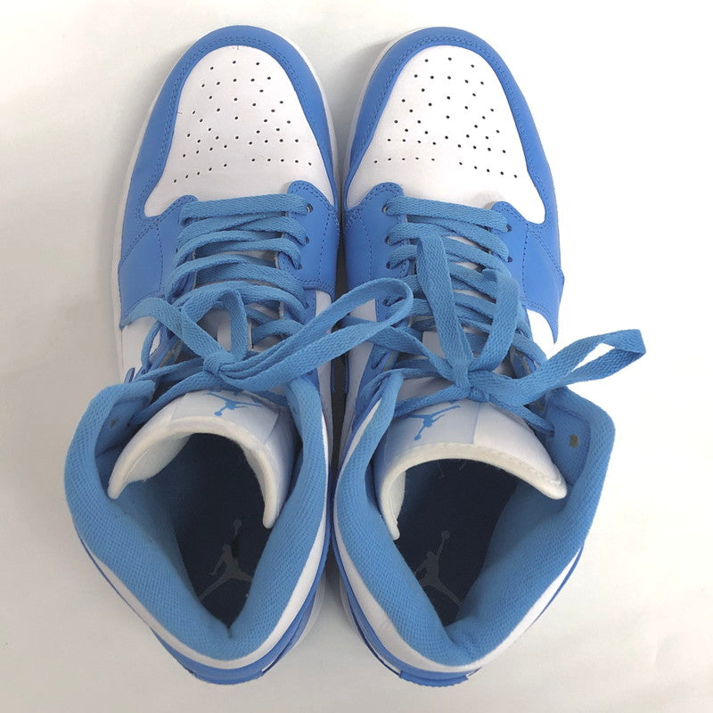 【中古品】【メンズ】 NIKE ナイキ AIR JORDAN 1 RETRO MID 554724-106 エアジョーダン1 レトロ ミッド スニーカー シューズ 靴 160-260402-hn-03-fur サイズ：28.5cm US10.5 カラー：ホワイト/ユニバーシティブルー 万代Net店