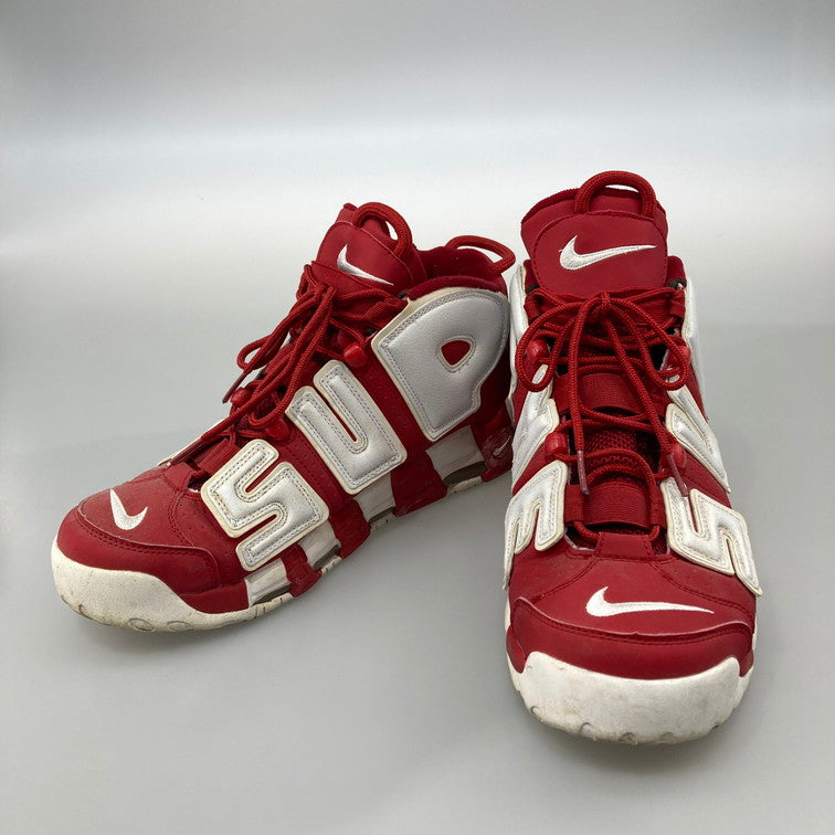 【中古品】【メンズ】 NIKE ナイキ SUPREME × NIKE 902290-600 AIR MORE UPTEMPO WHITE RED 本体のみ（箱なし） 160-251201-WA-02-iwa サイズ：30cm カラー：レッド ホワイト 万代Net店