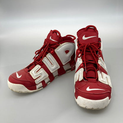 【中古品】【メンズ】 NIKE ナイキ SUPREME × NIKE 902290-600 AIR MORE UPTEMPO WHITE RED 本体のみ（箱なし） 160-251201-WA-02-iwa サイズ：30cm カラー：レッド ホワイト 万代Net店