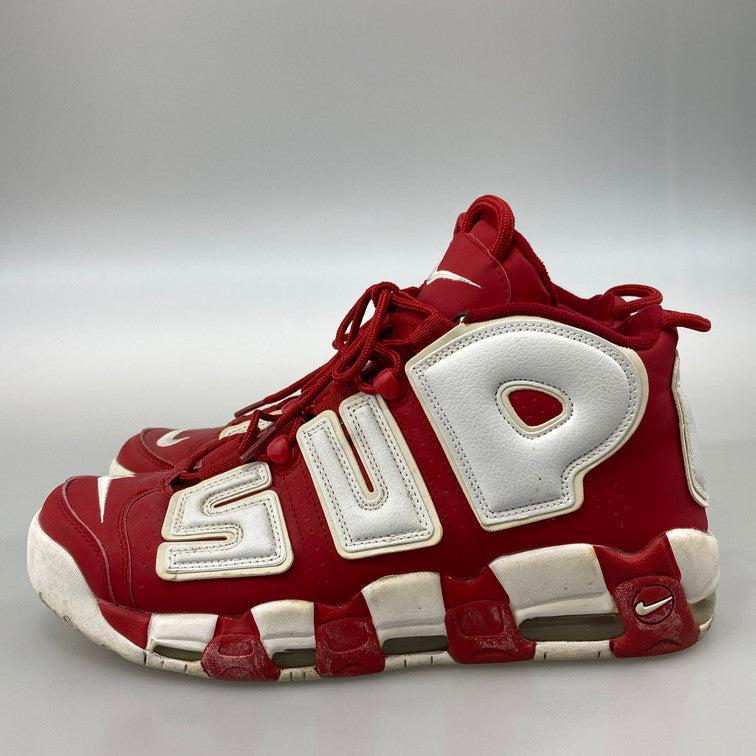 【中古品】【メンズ】 NIKE ナイキ SUPREME × NIKE 902290-600 AIR MORE UPTEMPO WHITE RED 本体のみ（箱なし） 160-251201-WA-02-iwa サイズ：30cm カラー：レッド ホワイト 万代Net店
