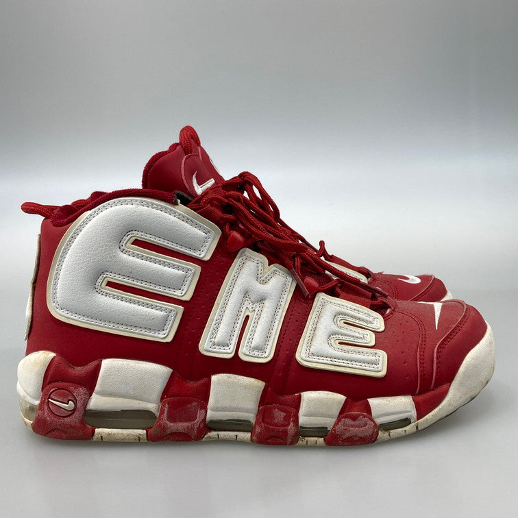 【中古品】【メンズ】 NIKE ナイキ SUPREME × NIKE 902290-600 AIR MORE UPTEMPO WHITE RED 本体のみ（箱なし） 160-251201-WA-02-iwa サイズ：30cm カラー：レッド ホワイト 万代Net店