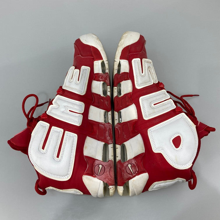 【中古品】【メンズ】 NIKE ナイキ SUPREME × NIKE 902290-600 AIR MORE UPTEMPO WHITE RED 本体のみ（箱なし） 160-251201-WA-02-iwa サイズ：30cm カラー：レッド ホワイト 万代Net店