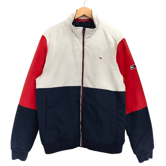 【現状渡し品】【メンズ】 TOMMY JEANS トミージーンズ PADDED JACKET DM0DM06747-901 パデッドジャケット アウター 古着 147-260610-rs-02-fur サイズ：L カラー：ネイビー/ホワイト/レッド 万代Net店
