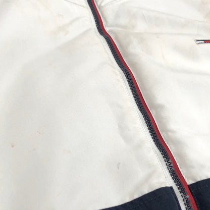 【現状渡し品】【メンズ】 TOMMY JEANS トミージーンズ PADDED JACKET DM0DM06747-901 パデッドジャケット アウター 古着 147-260610-rs-02-fur サイズ：L カラー：ネイビー/ホワイト/レッド 万代Net店