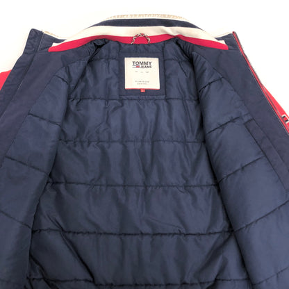 【現状渡し品】【メンズ】 TOMMY JEANS トミージーンズ PADDED JACKET DM0DM06747-901 パデッドジャケット アウター 古着 147-260610-rs-02-fur サイズ：L カラー：ネイビー/ホワイト/レッド 万代Net店