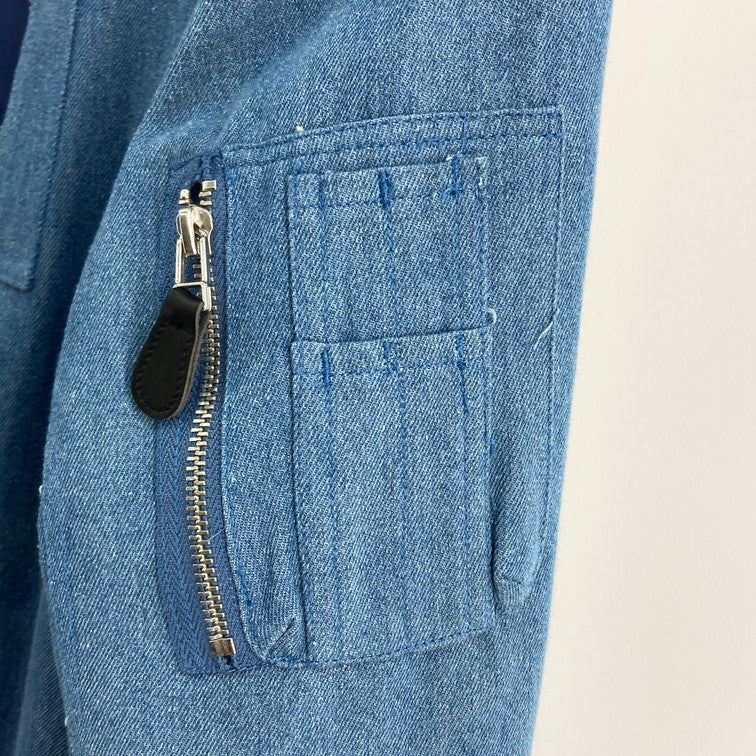 【中古品】【メンズ】 HUF ハフ ボンバージャケット デニム 142-260308-WA-05-iwa サイズ：S カラー：ブルー 万代Net店