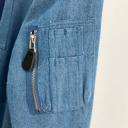 【中古品】【メンズ】 HUF ハフ ボンバージャケット デニム 142-260308-WA-05-iwa サイズ：S カラー：ブルー 万代Net店