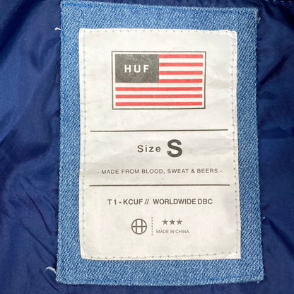 【中古品】【メンズ】 HUF ハフ ボンバージャケット デニム 142-260308-WA-05-iwa サイズ：S カラー：ブルー 万代Net店