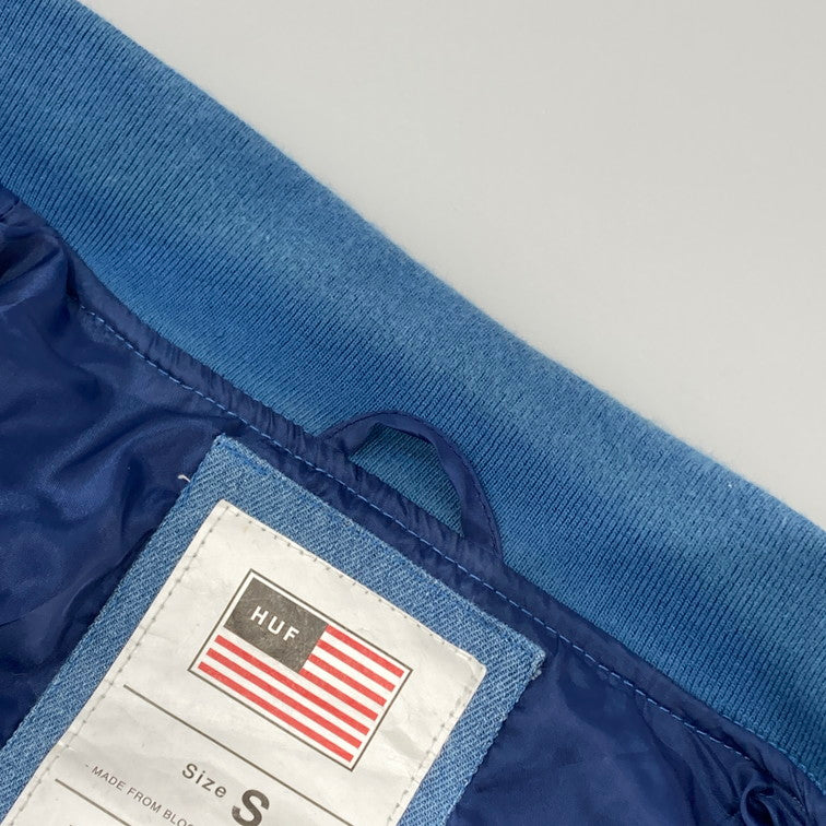 【中古品】【メンズ】 HUF ハフ ボンバージャケット デニム 142-260308-WA-05-iwa サイズ：S カラー：ブルー 万代Net店