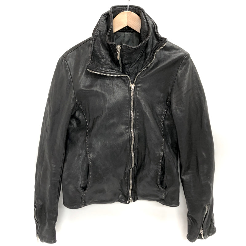 【ジャンク品】【メンズ】 USED COW LEATHER JACKET 905674 レザージャケット 牛革 古着 ヴィンテージ 146-260610-rs-03-fur サイズ：M カラー：ブラック 万代Net店