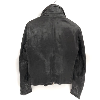 【ジャンク品】【メンズ】 USED COW LEATHER JACKET 905674 レザージャケット 牛革 古着 ヴィンテージ 146-260610-rs-03-fur サイズ：M カラー：ブラック 万代Net店