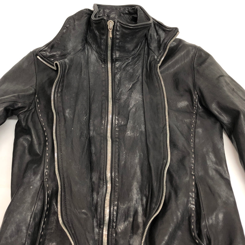 【ジャンク品】【メンズ】 USED COW LEATHER JACKET 905674 レザージャケット 牛革 古着 ヴィンテージ 146-260610-rs-03-fur サイズ：M カラー：ブラック 万代Net店