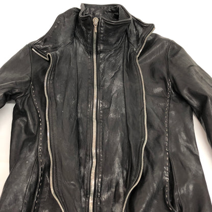 【ジャンク品】【メンズ】 USED COW LEATHER JACKET 905674 レザージャケット 牛革 古着 ヴィンテージ 146-260610-rs-03-fur サイズ：M カラー：ブラック 万代Net店