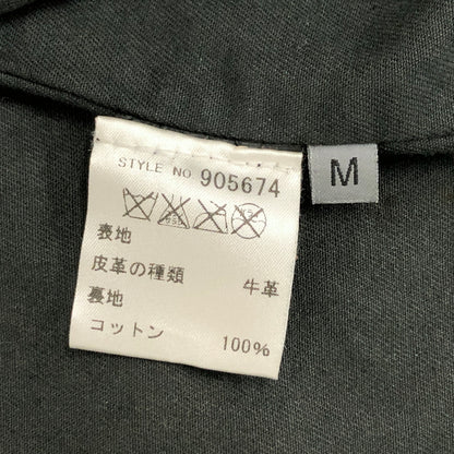【ジャンク品】【メンズ】 USED COW LEATHER JACKET 905674 レザージャケット 牛革 古着 ヴィンテージ 146-260610-rs-03-fur サイズ：M カラー：ブラック 万代Net店