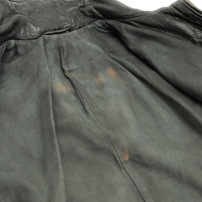 【ジャンク品】【メンズ】 USED COW LEATHER JACKET 905674 レザージャケット 牛革 古着 ヴィンテージ 146-260610-rs-03-fur サイズ：M カラー：ブラック 万代Net店