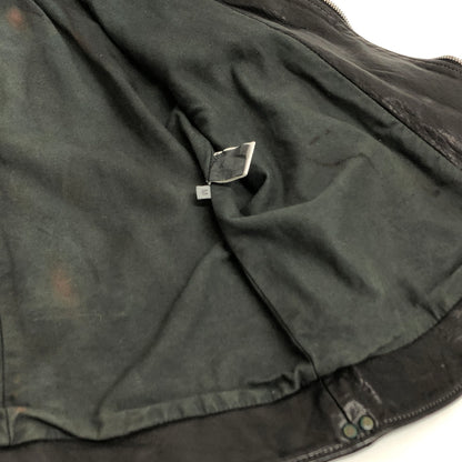 【ジャンク品】【メンズ】 USED COW LEATHER JACKET 905674 レザージャケット 牛革 古着 ヴィンテージ 146-260610-rs-03-fur サイズ：M カラー：ブラック 万代Net店