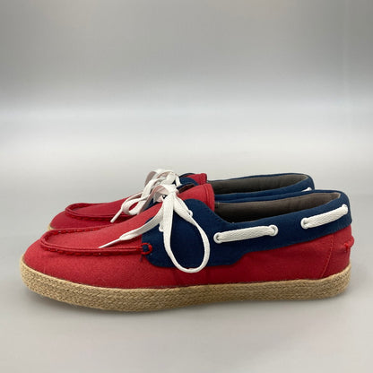 【中古美品】【メンズ】 DIFFEDUCATION ディフデュケーション ローカットスニーカー 本体のみ（箱なし） 165-251201-WA-04-iwa サイズ：28.5cm カラー：レッド ネイビー系 万代Net店