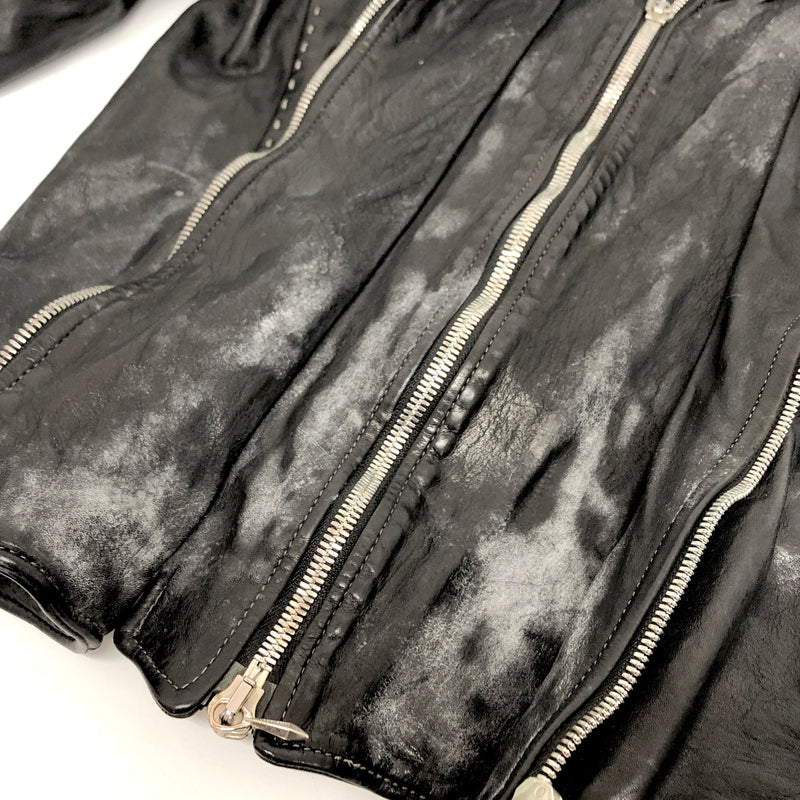 【ジャンク品】【メンズ】 USED COW LEATHER JACKET 905674 レザージャケット 牛革 古着 ヴィンテージ 146-260610-rs-03-fur サイズ：M カラー：ブラック 万代Net店
